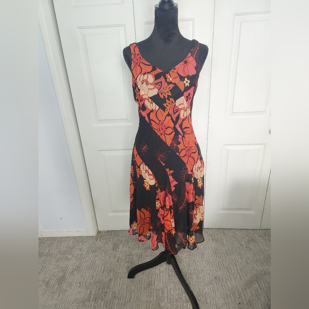 Studio 1940 Black and Red Floral Dress